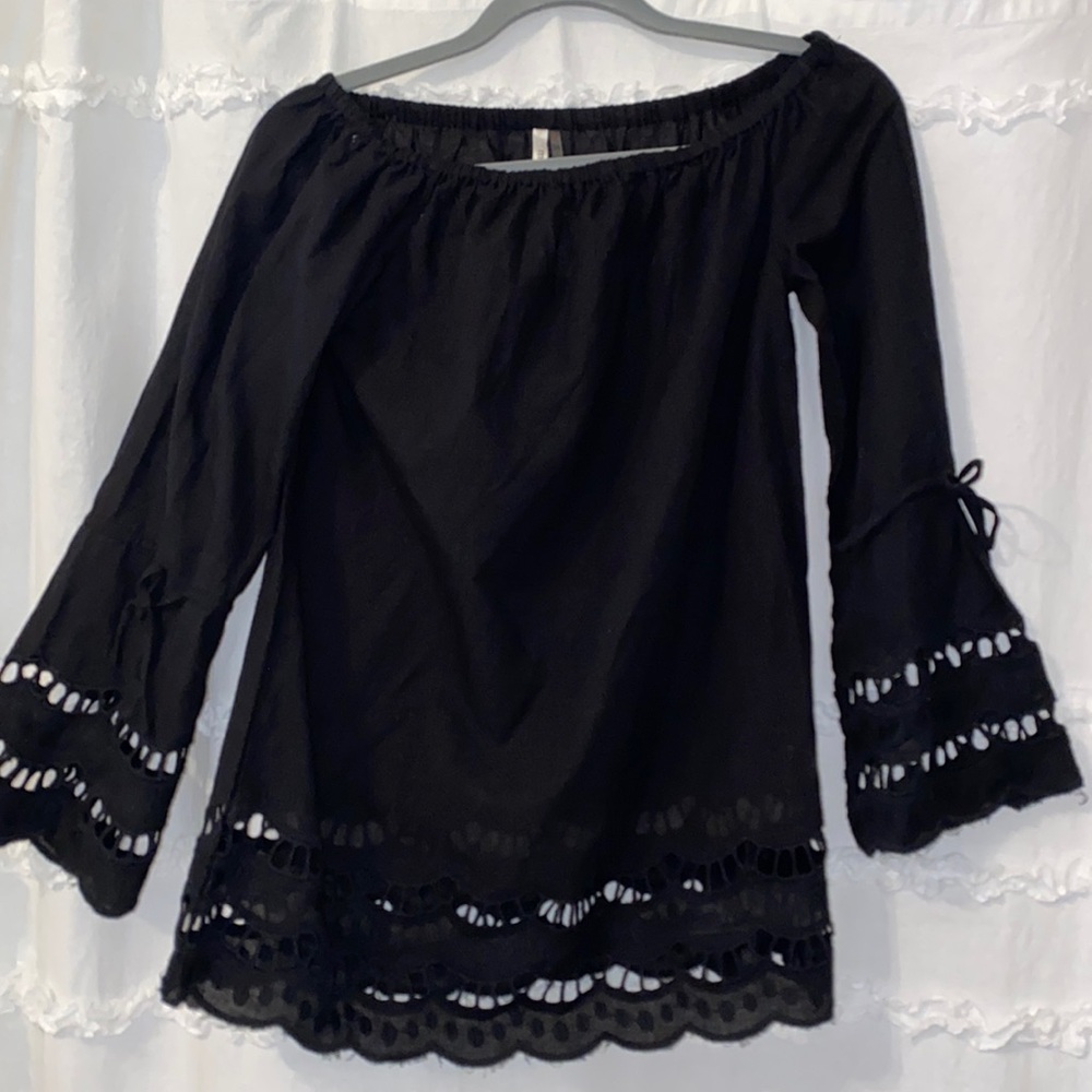 Black Off the Shoulder Top